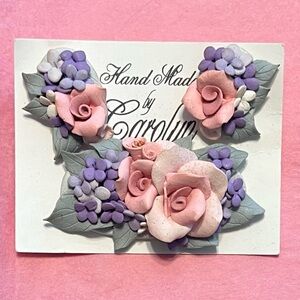 NWT Handmade Earrings and Brooch Set - Holiday Gift Idea